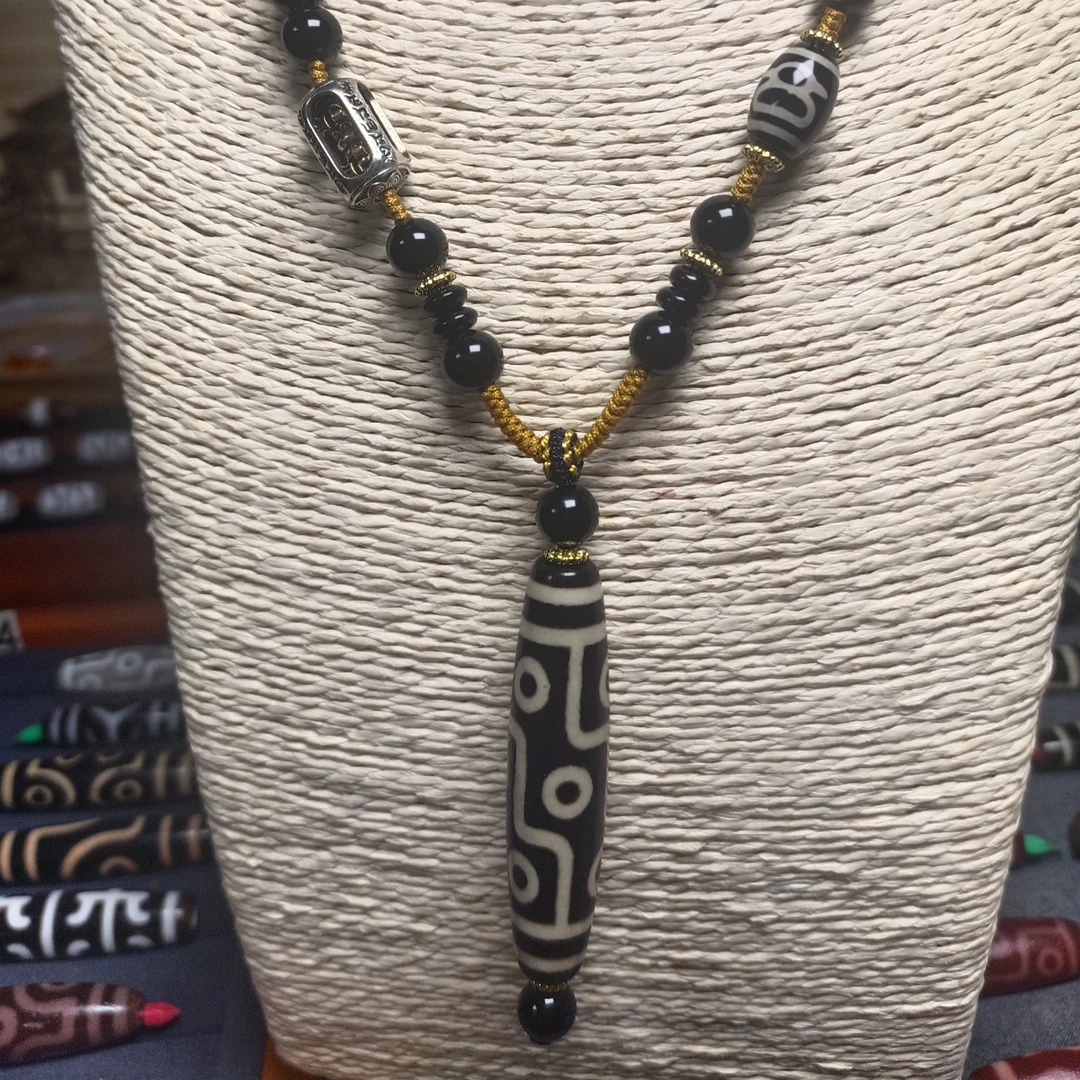 天珠颈饰锁骨项链吊坠项链长度可调节