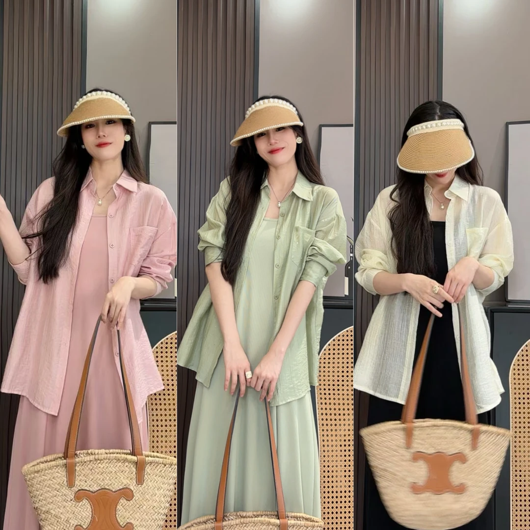 森系慵懒风少女风时尚套装上衣衬衫套装夏季气质夏装