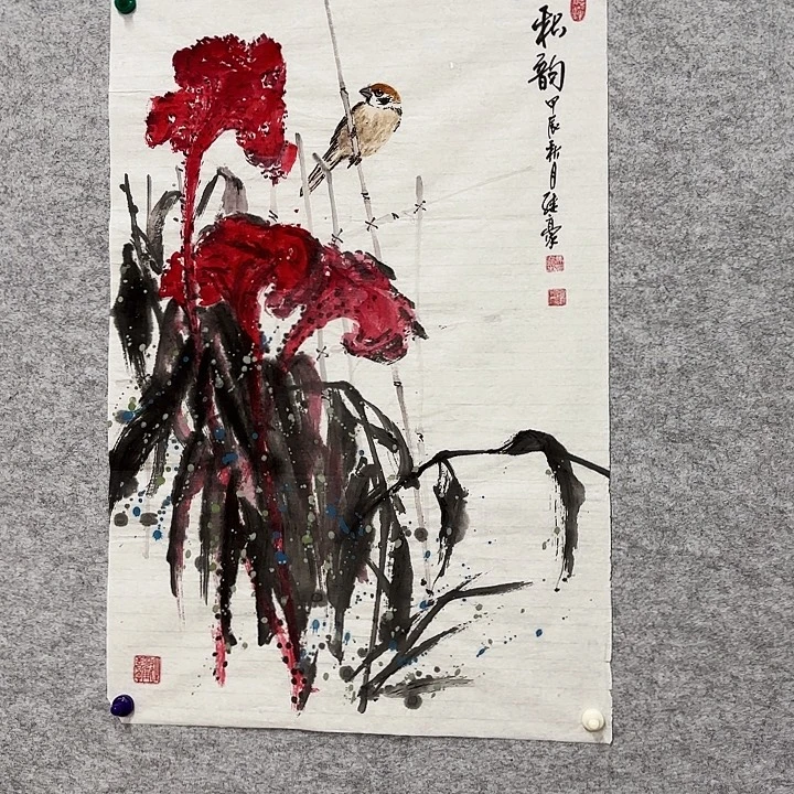 国画花鸟等多种鸟类和