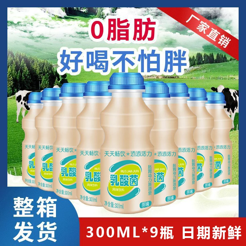 乳酸菌酸奶饮品300ml*大瓶益生元营养箱装新鲜日期早餐健康