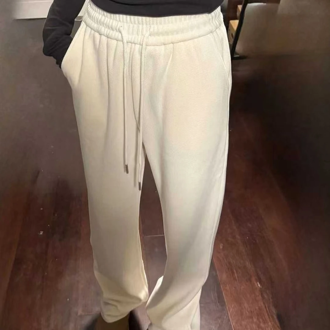 醋酸羊毛！女士加绒加厚醋酸羊毛阔腿裤B211