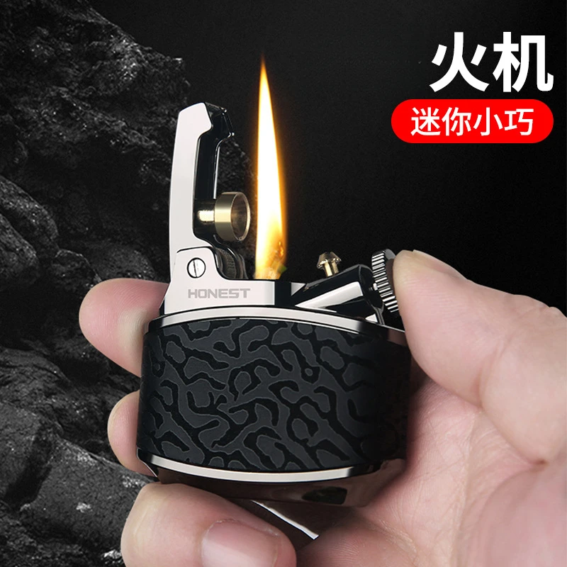 爆款复古煤油打火机男士礼品老式复古弹压打火机
