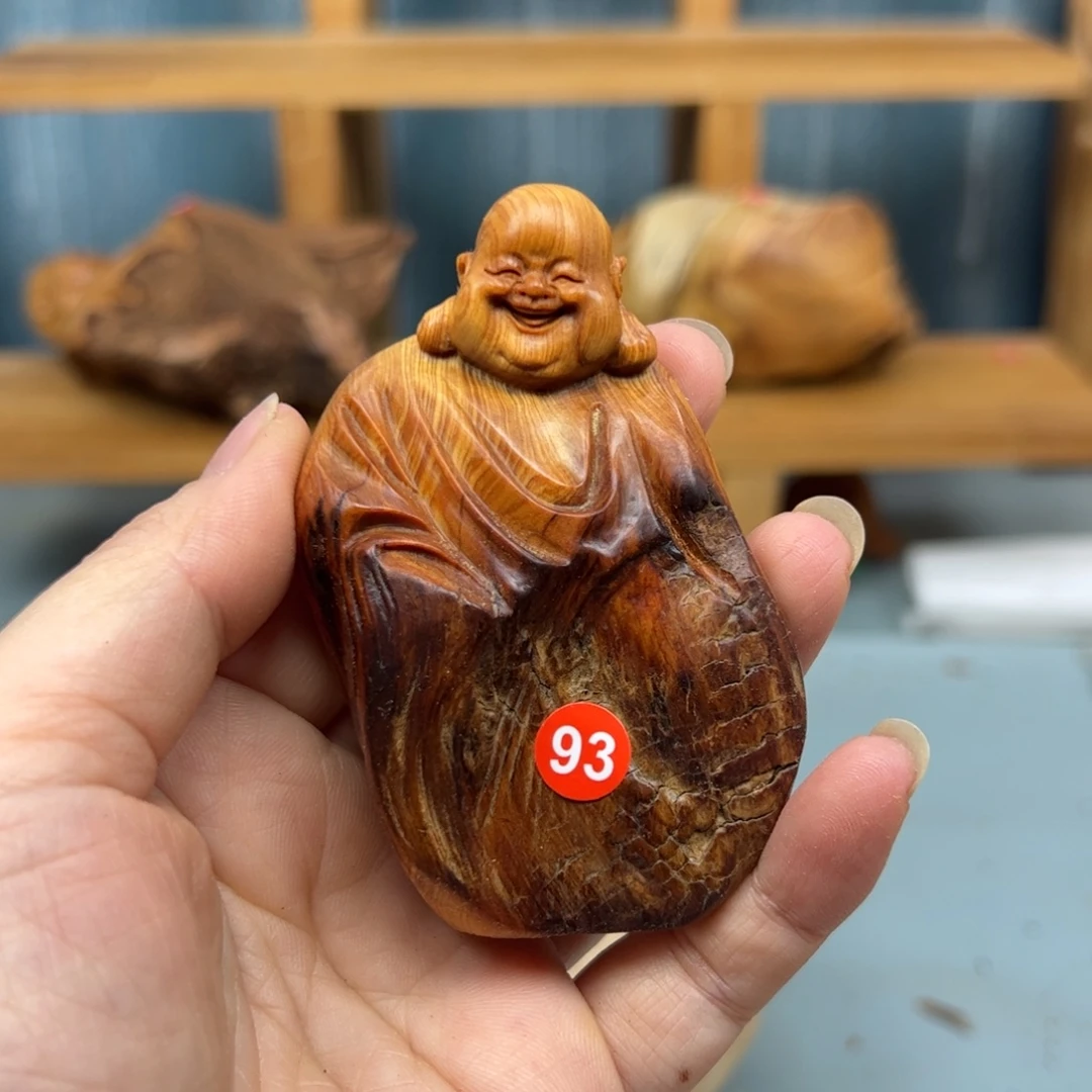 周***木崖柏木摆件手把件