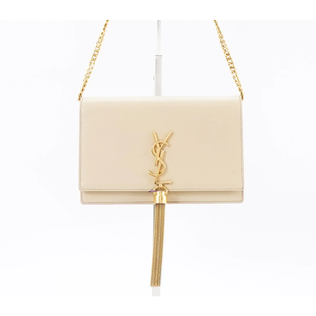 99新 YSL/圣罗兰 /流苏包小号白色/精选
