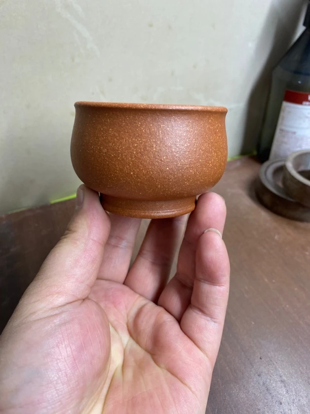 宜兴原矿紫砂主人杯 红降坡单原矿 “0”添加小容量。高档主人杯