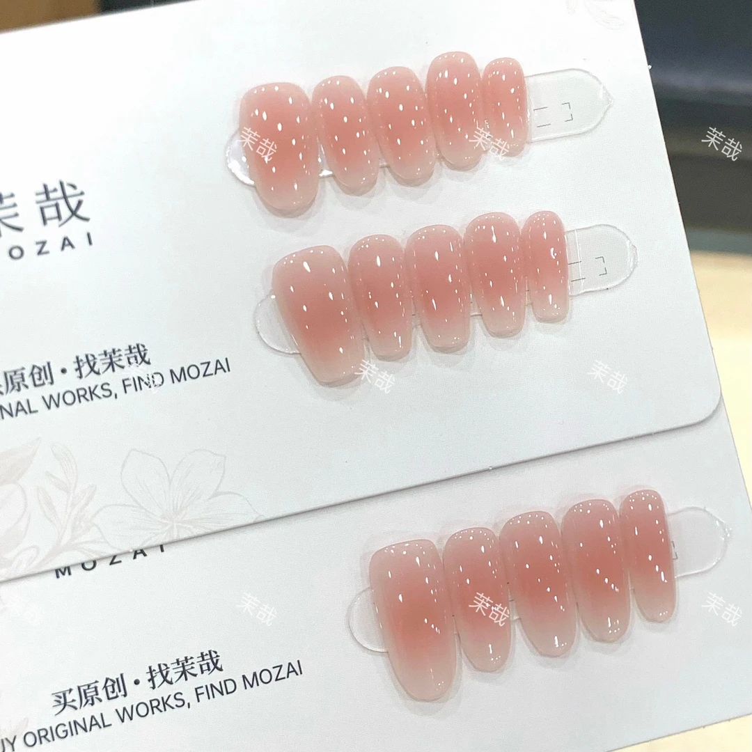 茉哉现货【初恋】纯手工定制美甲拆卸穿戴甲A4302