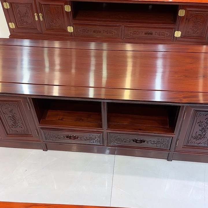 用***2黑酸枝木类端景台1.8四门两抽四季花