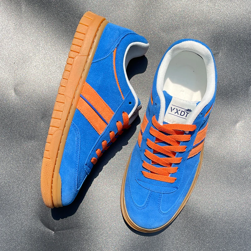 秋季高颜值大码百搭运动鞋原创设计深蓝色板鞋低帮韩版男鞋情侣鞋