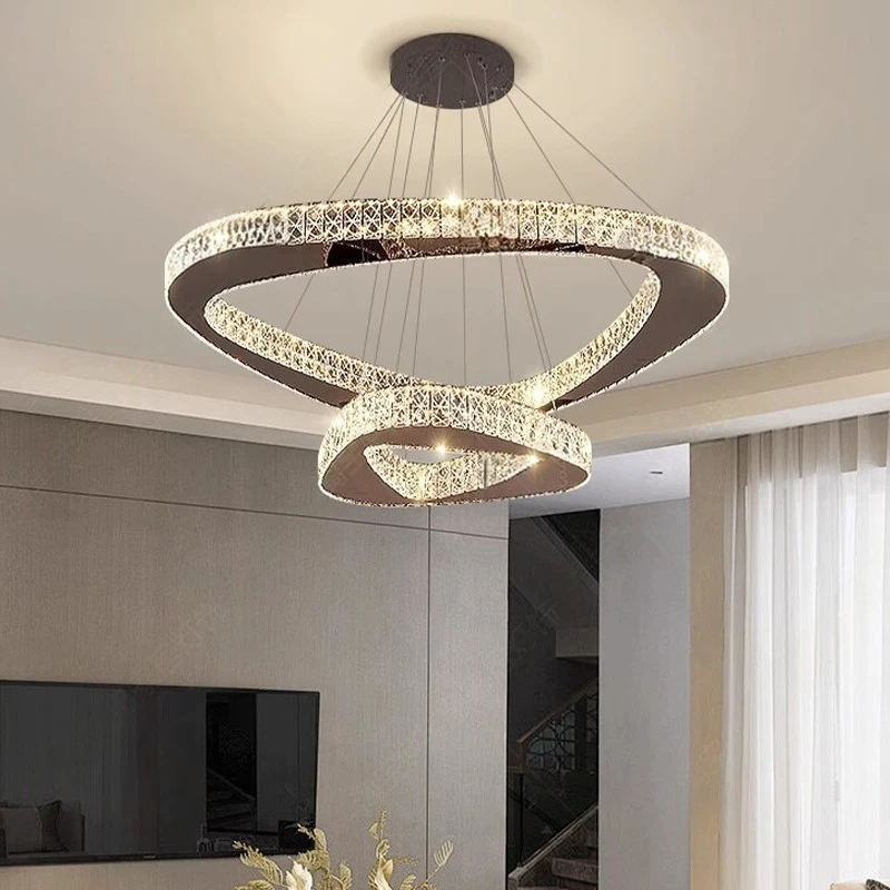 设计师款意式客厅水晶吊灯全光谱高档大气餐厅吧台灯轻奢大厅主灯