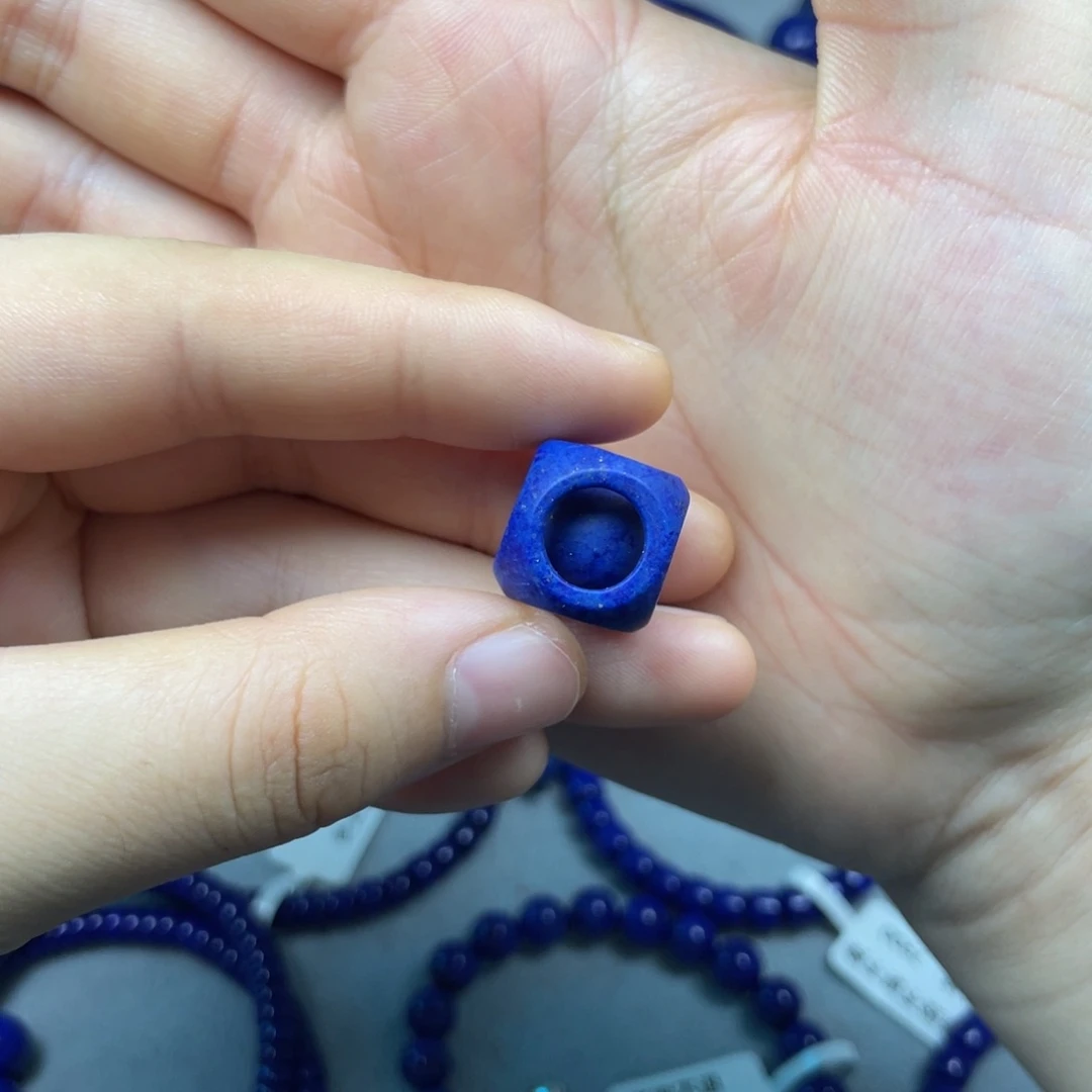 青金石未镶嵌转运珠