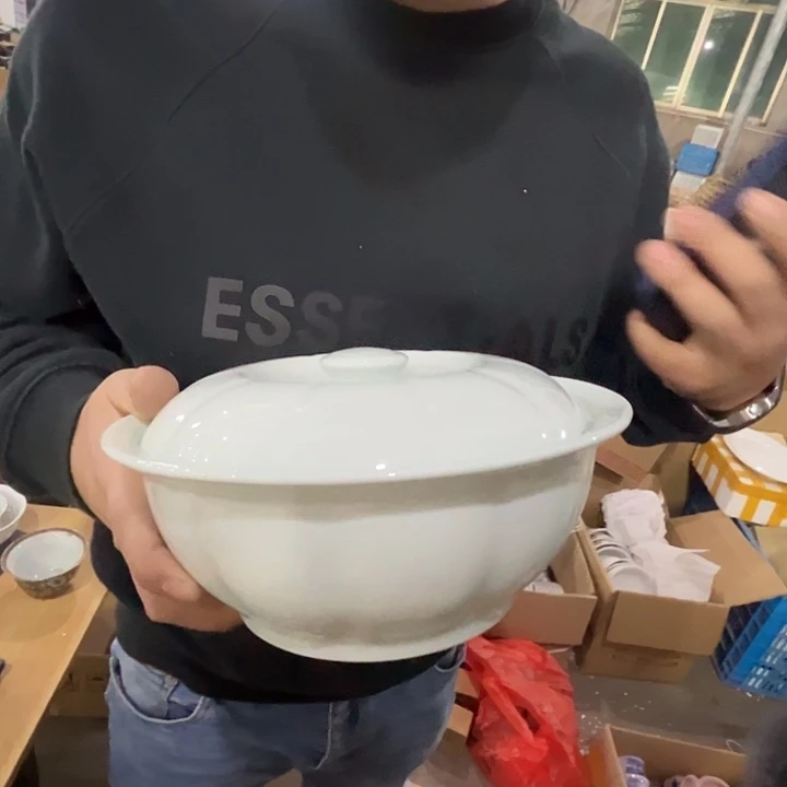 瓷片景德镇陶瓷绿嘻嘻南瓜大汤锅