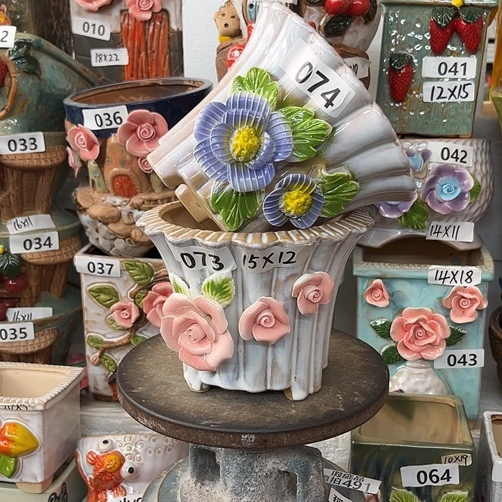 紫砂花盆粗陶材质多肉花盆