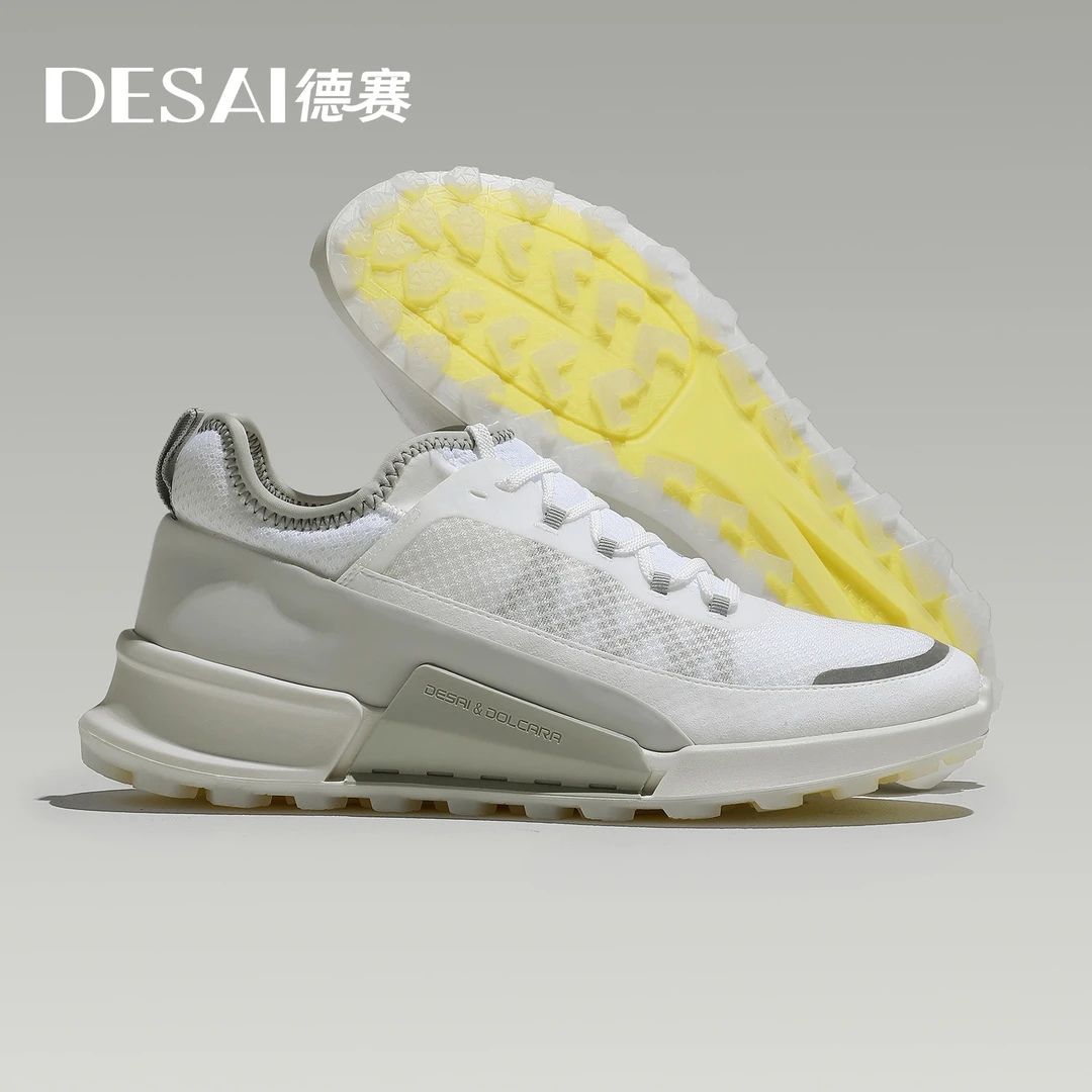 德赛【25年夏季新款】运动风休闲鞋网面低帮舒适男城市通勤鞋