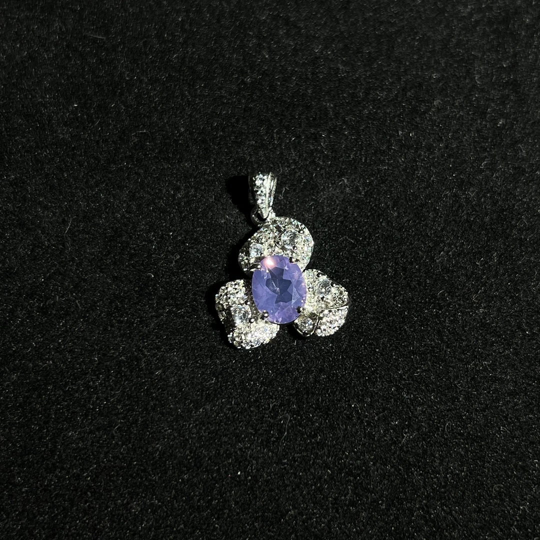 紫水晶三叶草吊坠s925 KT24093016
