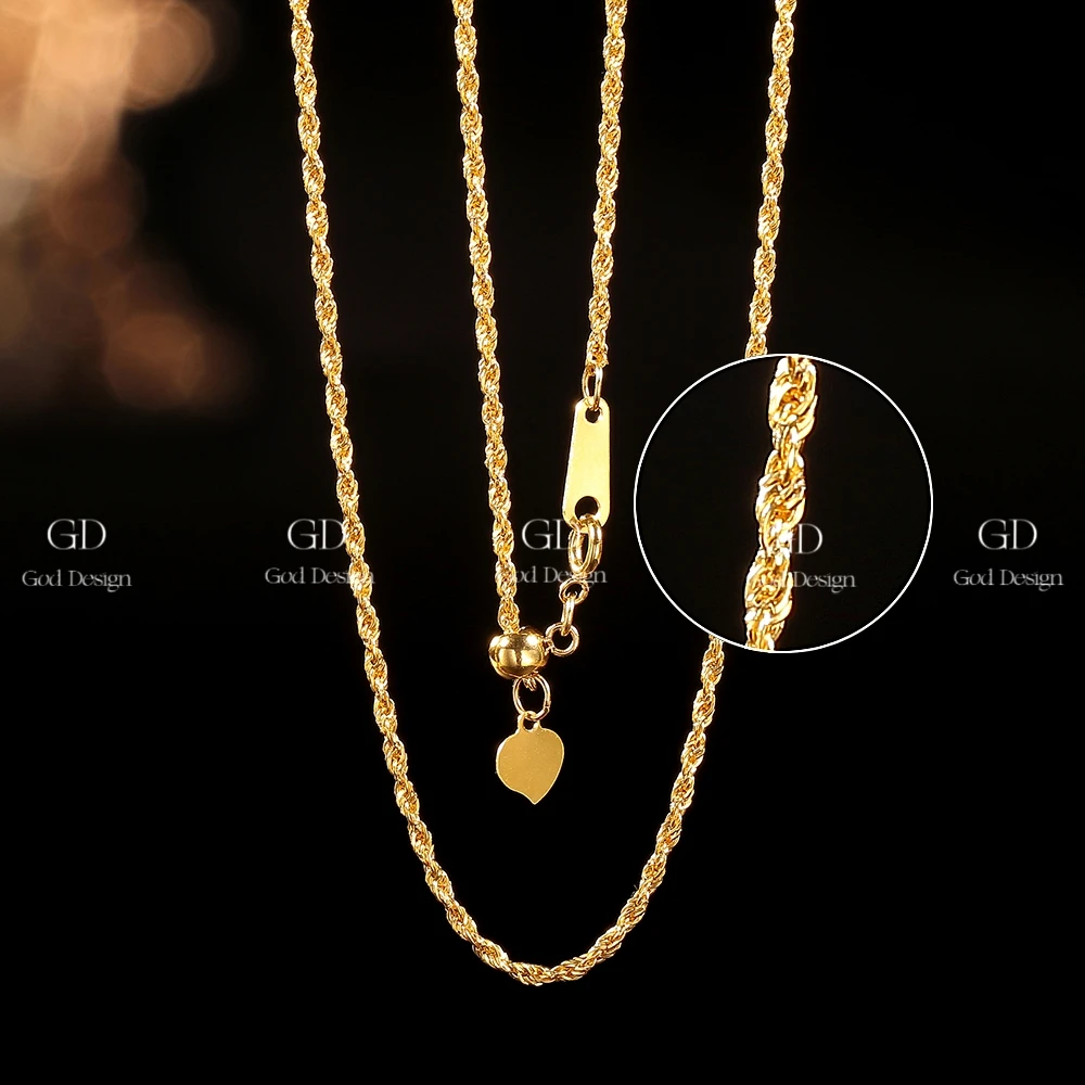 【柴柴专属】18k金百搭麻花链 50cm 轻奢经典时尚百搭