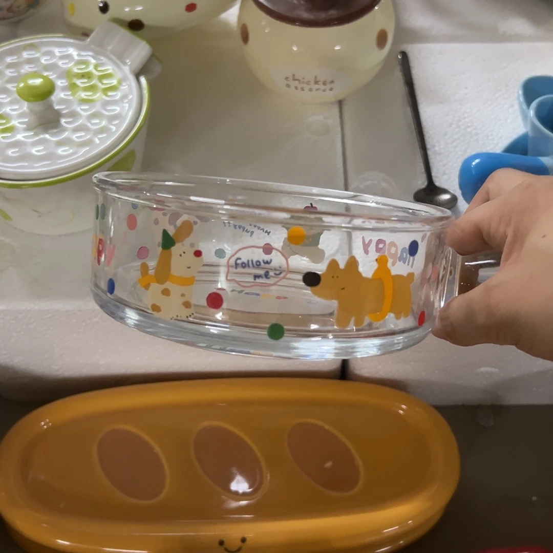 搪瓷微瑕玻璃手柄狗