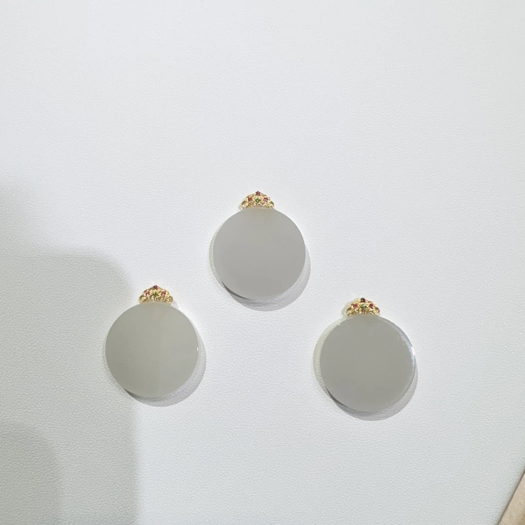 天然和田玉圆圆满满吊坠圆牌多样性拍一发一f