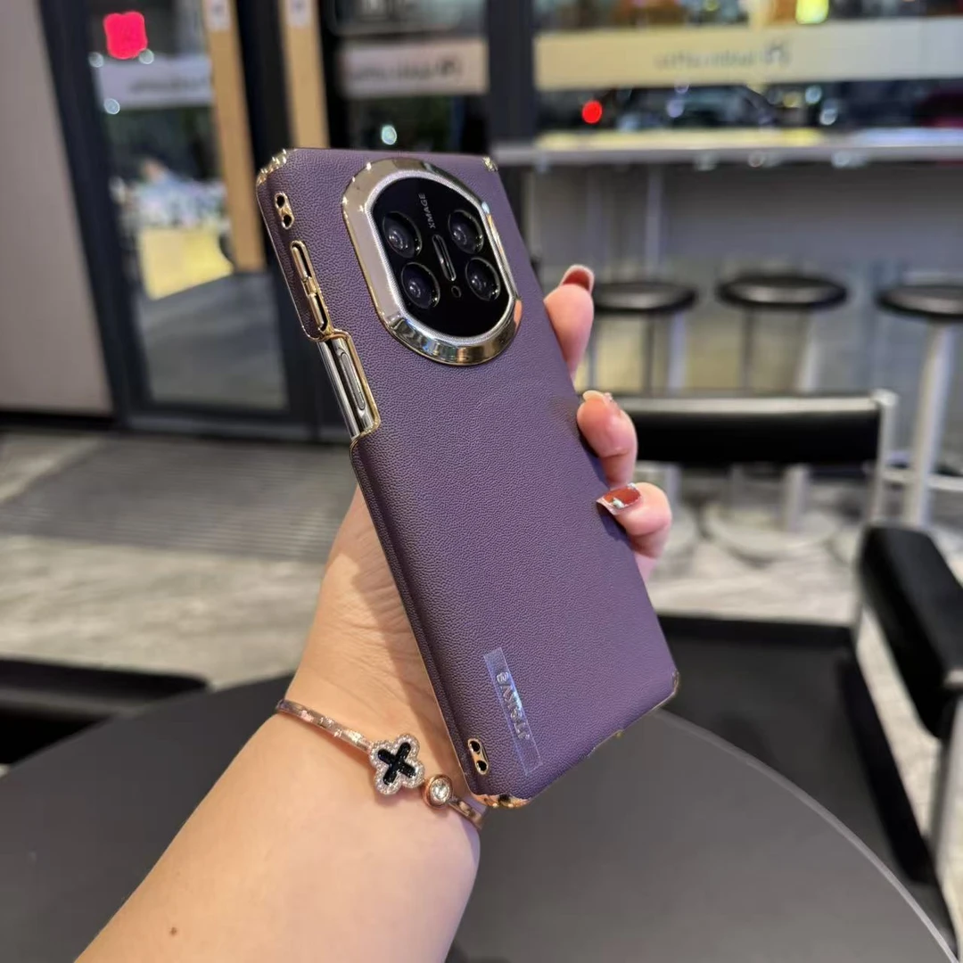 适用于华为mateX5/X6秒变X7手机壳双中轴磨砂素皮全包手机壳高级