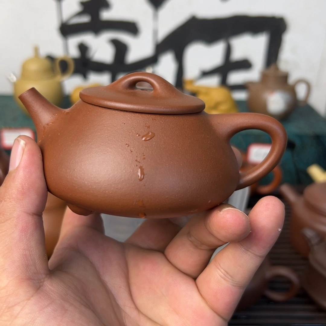 茶壶紫砂半手工石瓢