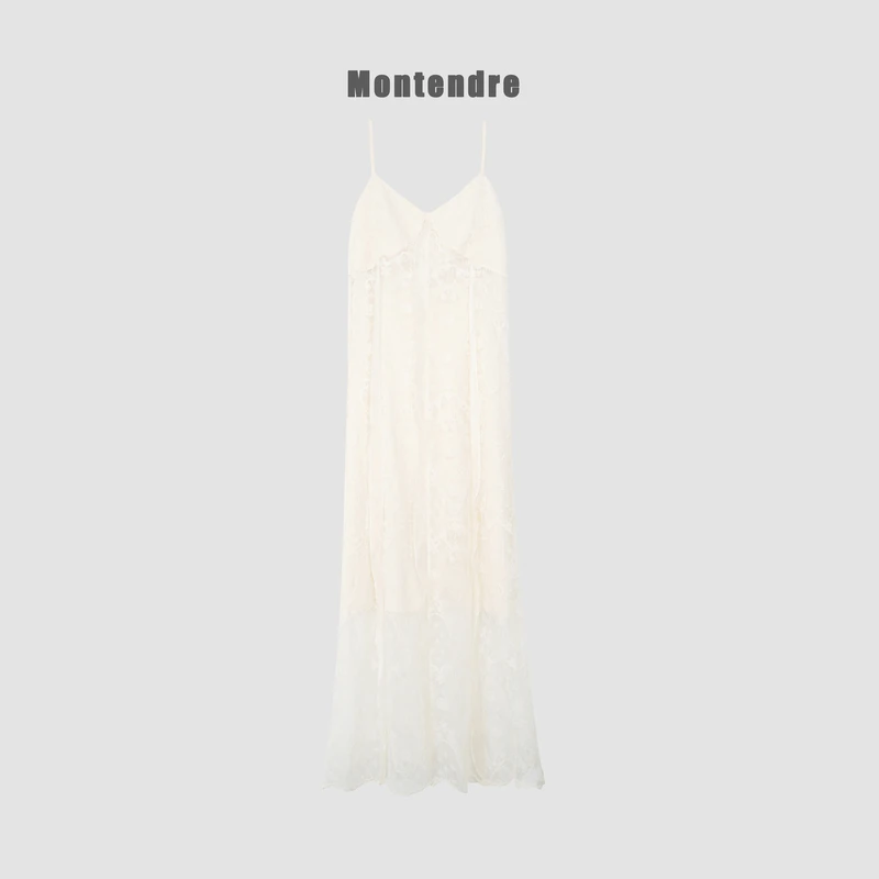 重磅蕾丝纯欲慵懒甜美可爱时尚休闲吊带连衣裙 Y夏季新款【胖虎家】