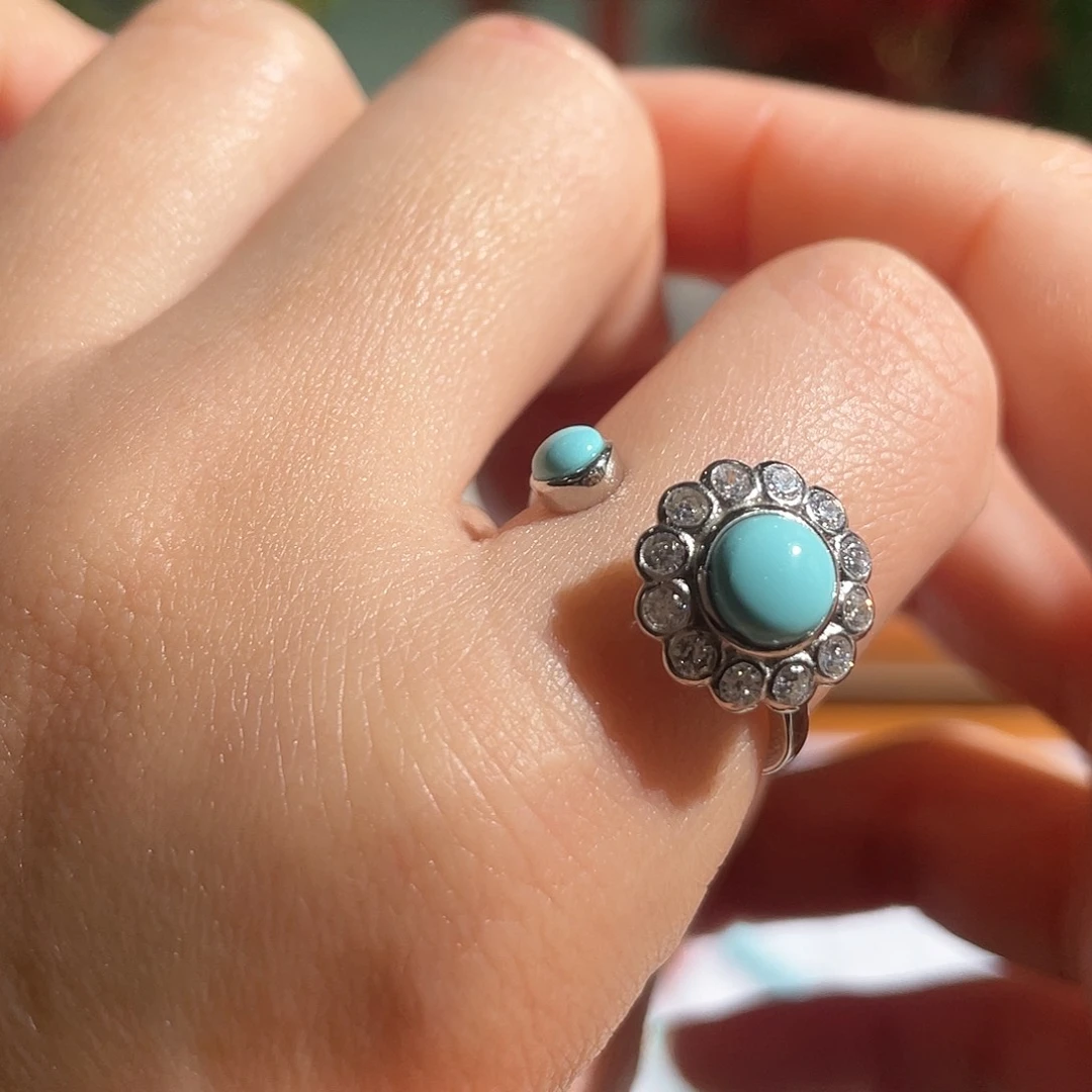 绿松石配饰银S925镶嵌