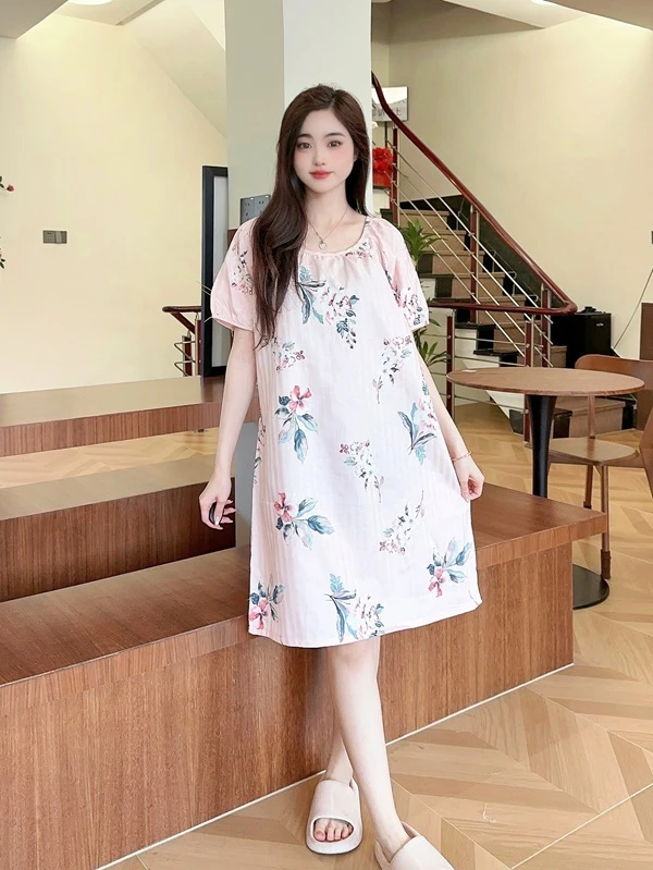 【2025-夏季新款】纯棉家居女宽松舒适睡裙103