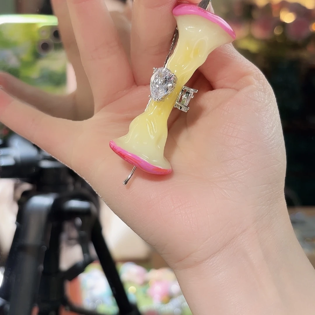 琉璃纯铜合金发夹