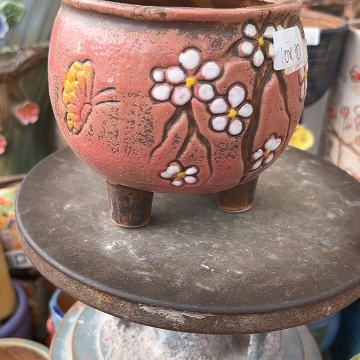紫砂花盆粗陶材质多肉花盆