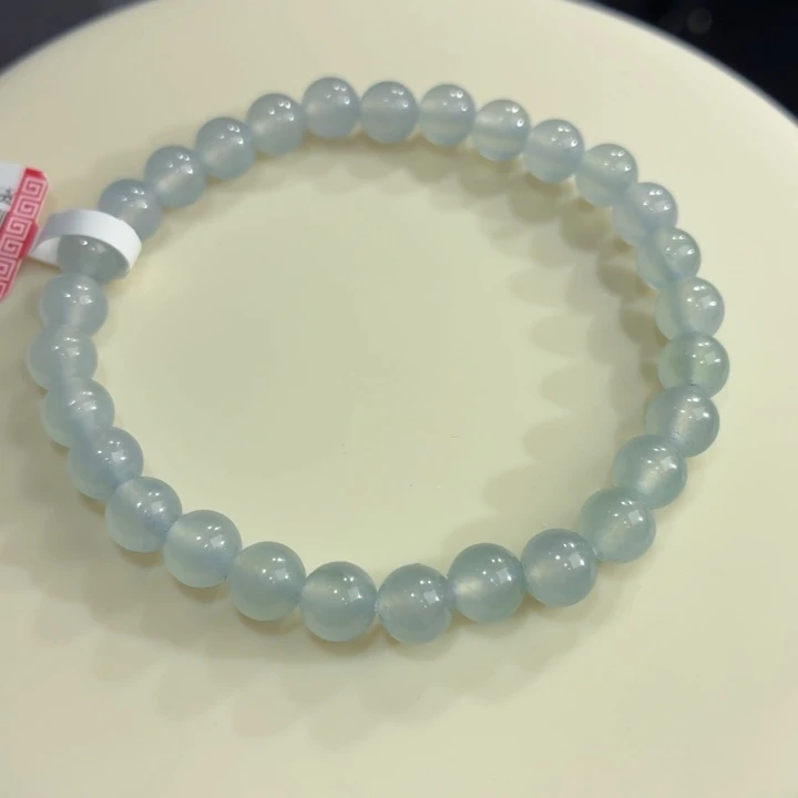 未镶嵌手链翡翠冰胶蓝底卡6.3