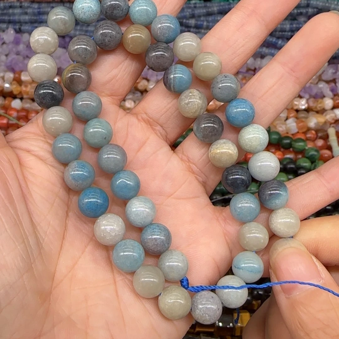 玛瑙/玉髓合金珠宝半成品8mm羟磷铝一条