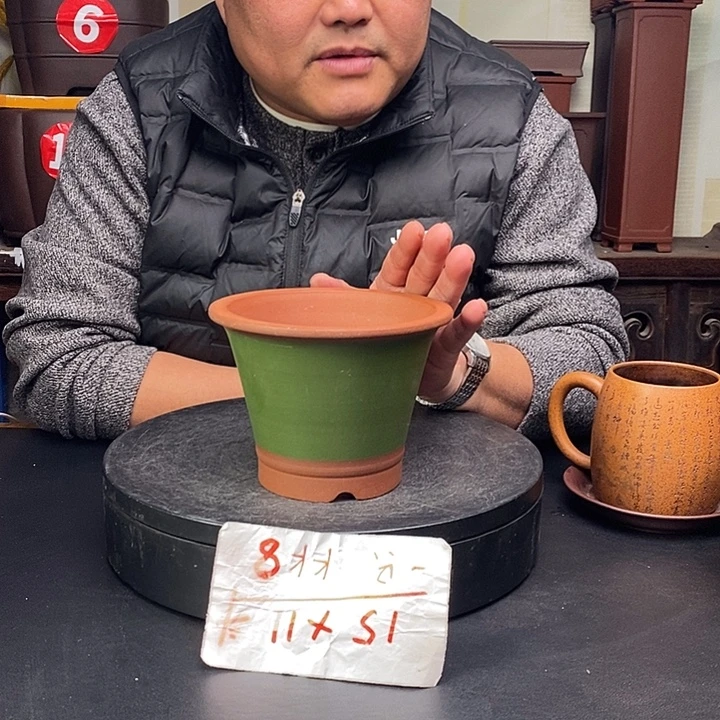 紫砂花盆货号一只KK8