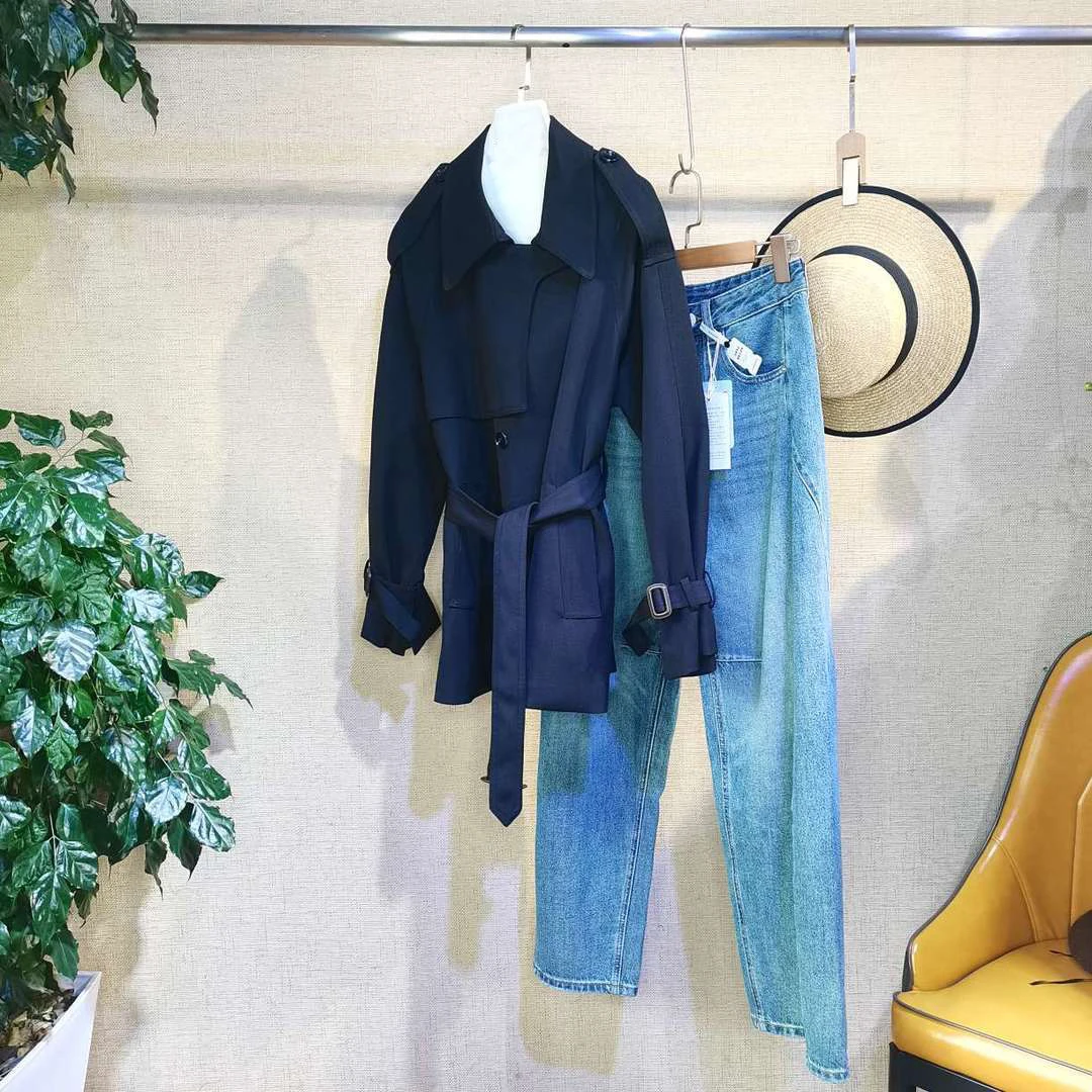 今年新款气质女士短款高品质风衣外套