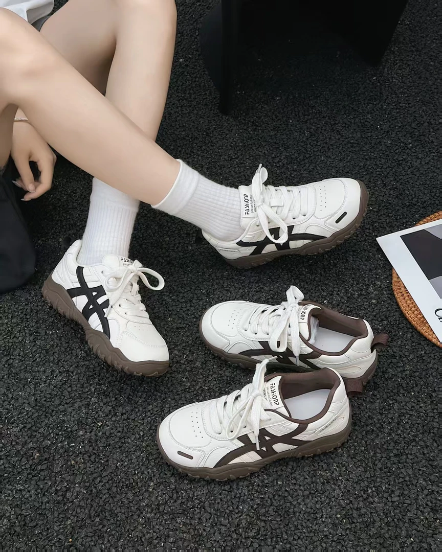 户外休闲运动鞋百搭舒适女鞋2025年秋季新款鞋子复古德迅鞋 1525