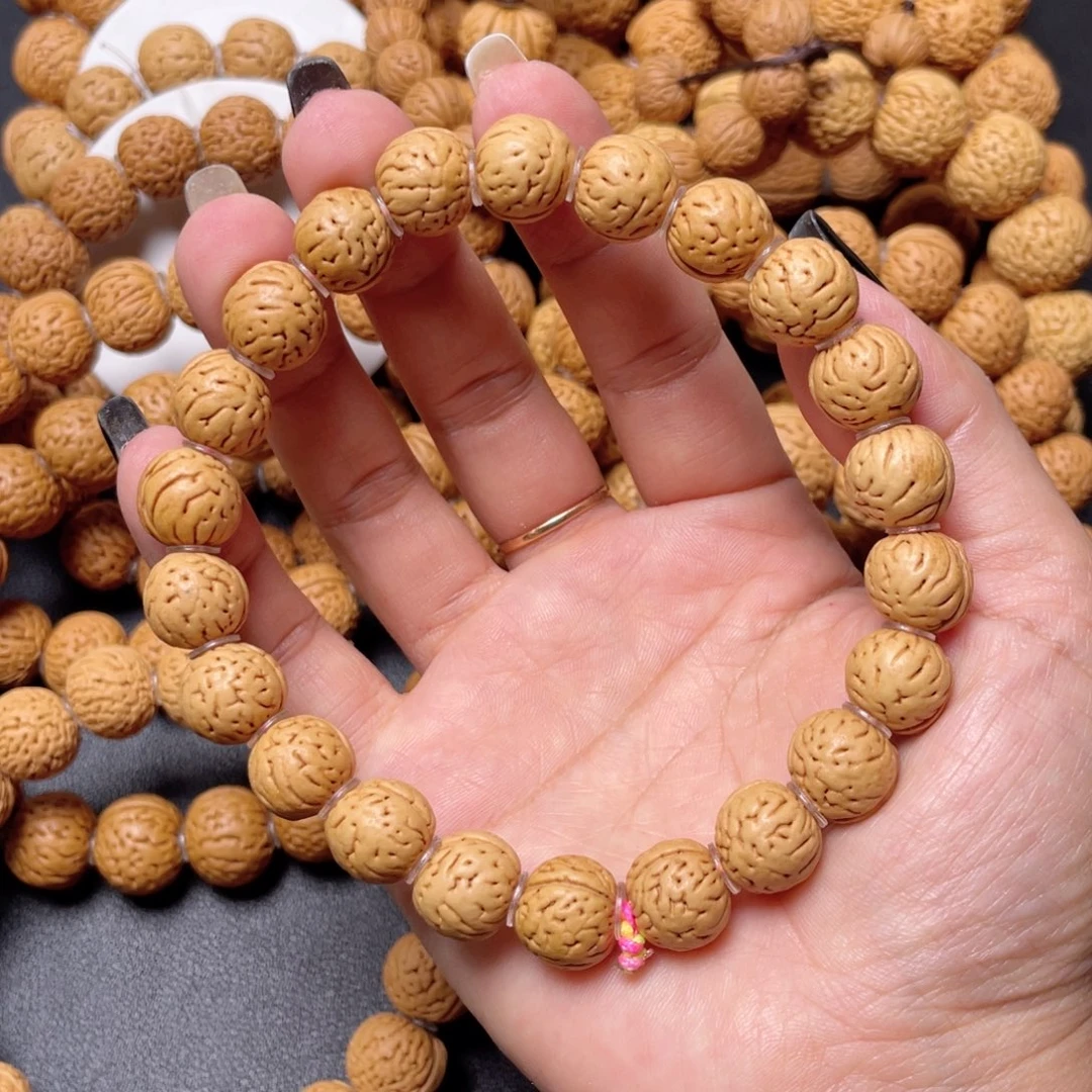 桃核手串野生小奶豆