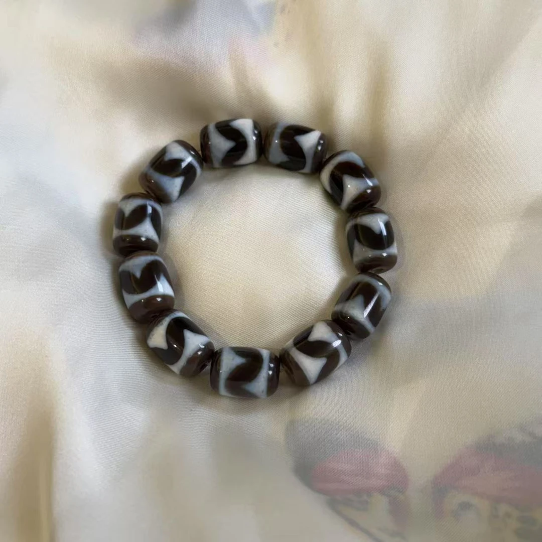 合金手链 LZ3678-3 台湾料虎牙藏式桶珠满串手串