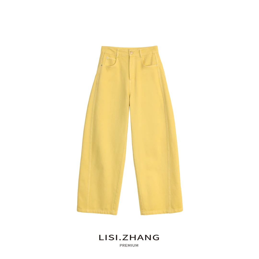LISIZHANG--【复古弯刀牛仔裤】直筒弯刀复古牛仔长裤