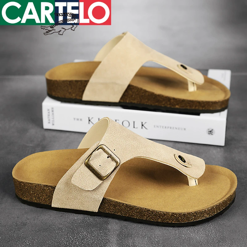 卡帝乐鳄鱼男鞋2025夏季休闲透气外穿厚底运动防滑耐磨沙滩人字拖