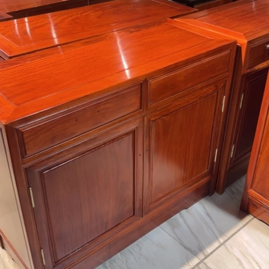 淡***泊紫檀木类家具缅花餐边柜