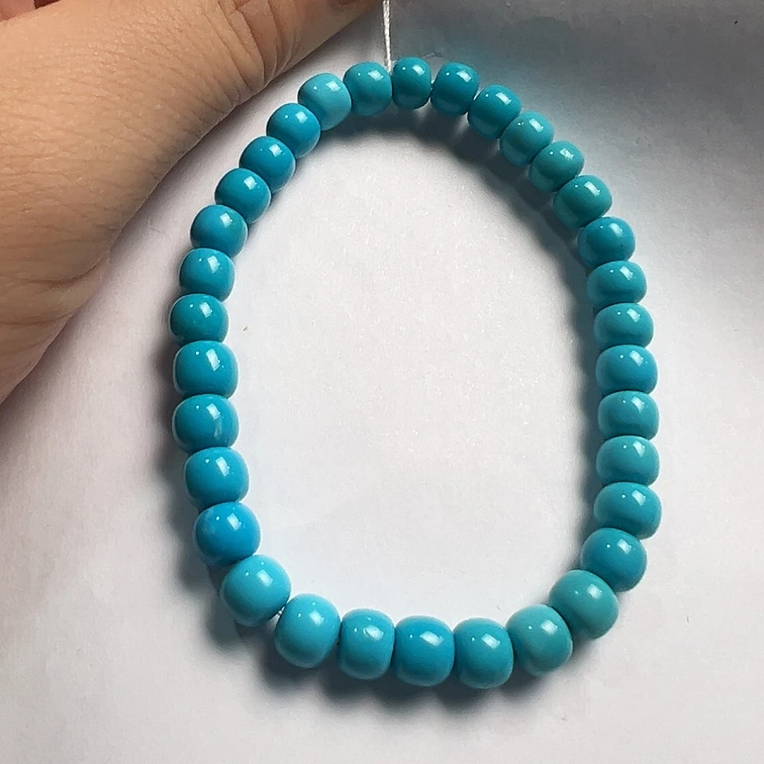 未镶嵌绿松石手串卡6.4，11.8克