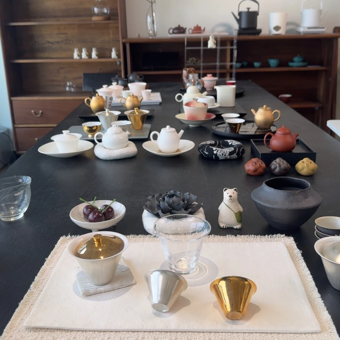 88折鎏金4件套 送一套茶席小方巾