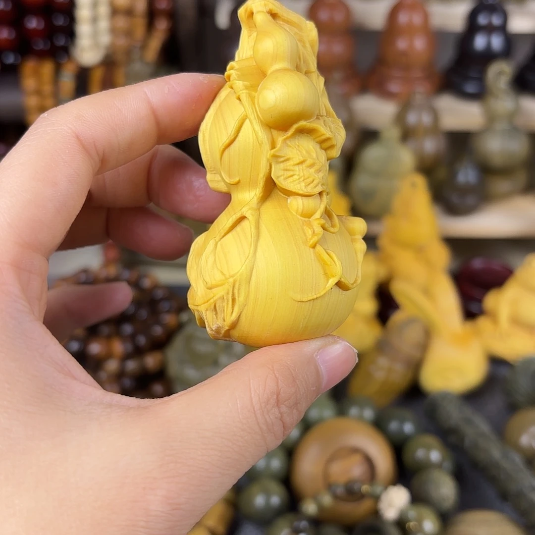 黄杨木的五福葫芦
