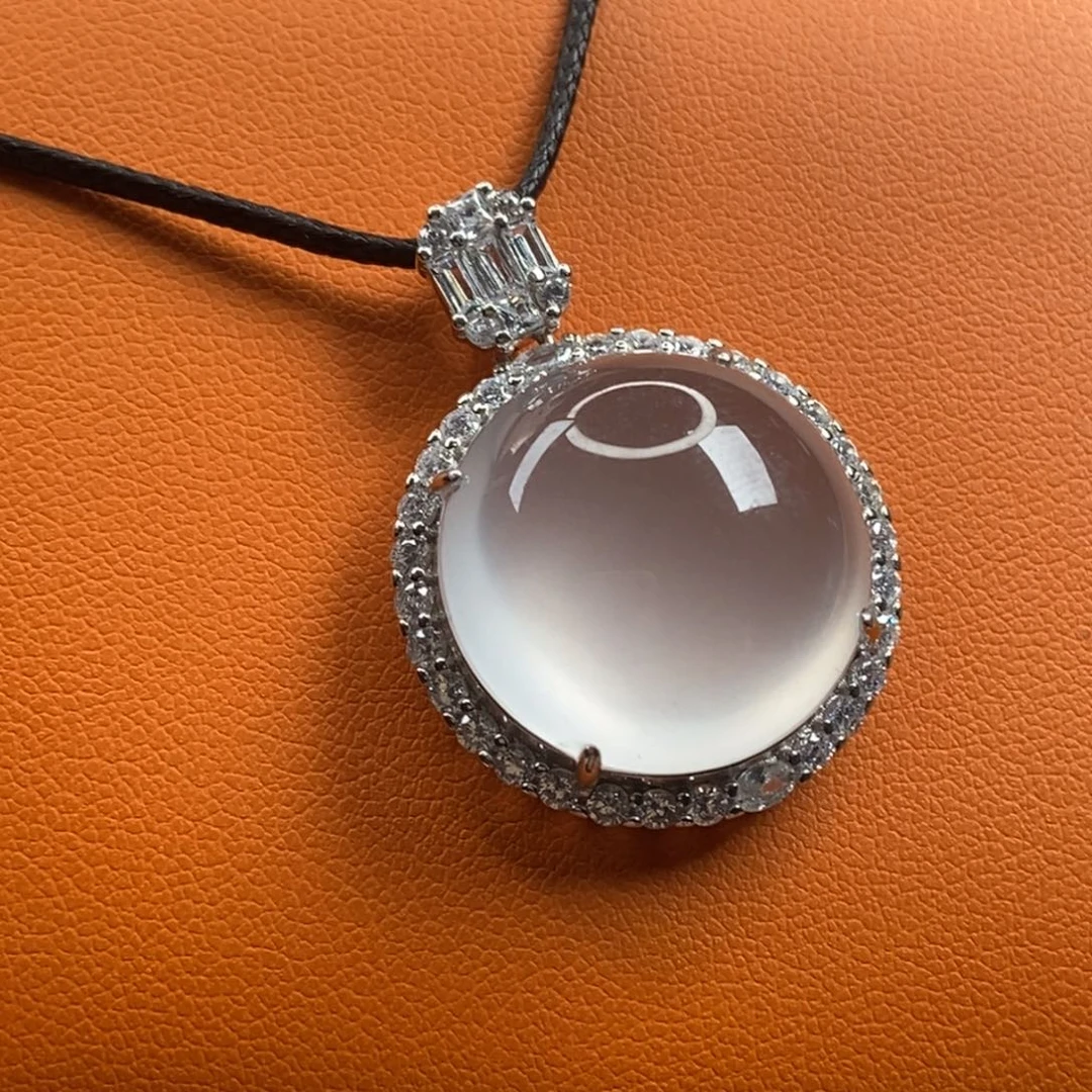 石英质玉颈饰银S925镶嵌