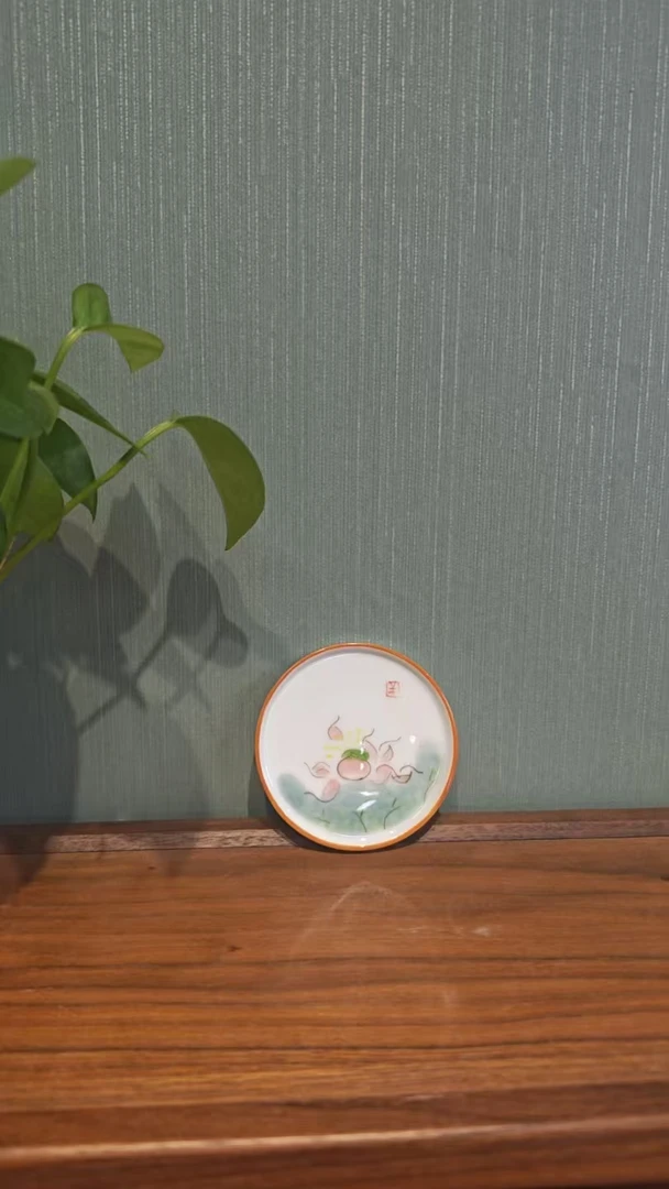 陶瓷手绘盖置（图案随机）