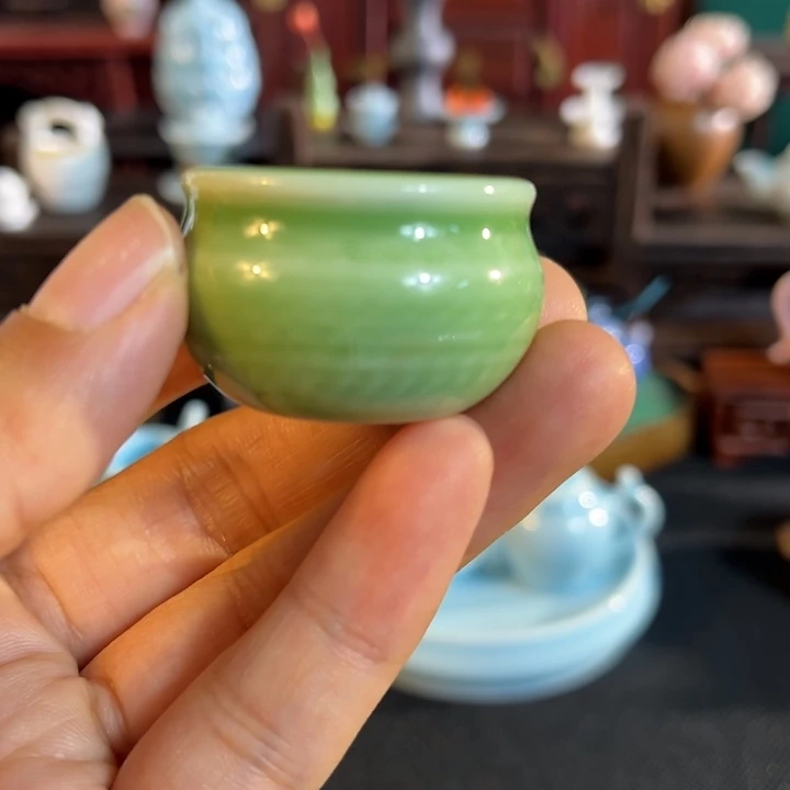 摆件微陶老王迷你花瓶