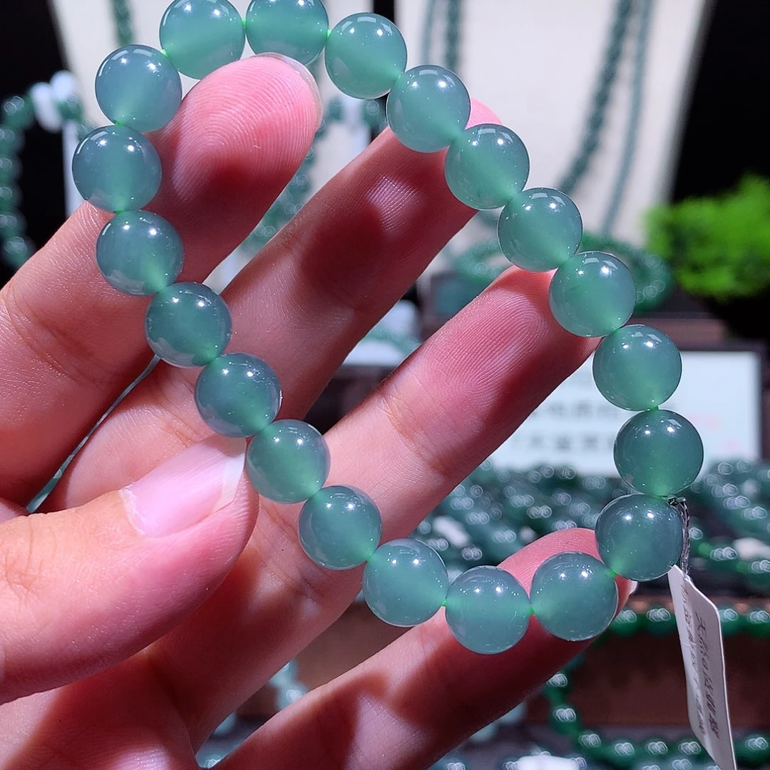 翡翠未镶嵌手链天然a货翡翠手串9.8