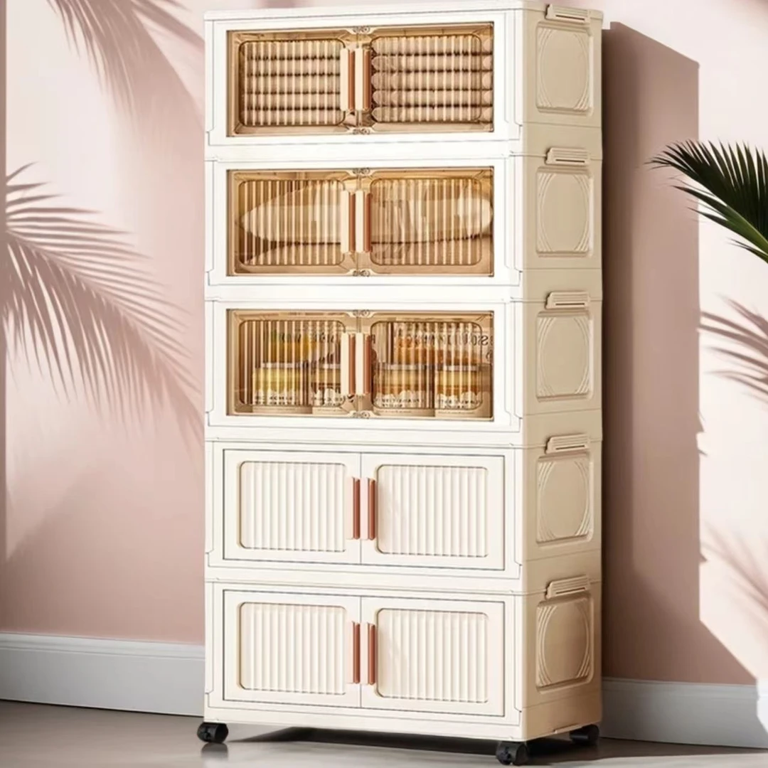 D11（60cm正宽）卧室儿童衣柜家用整理多层收纳柜免安装可折叠衣橱