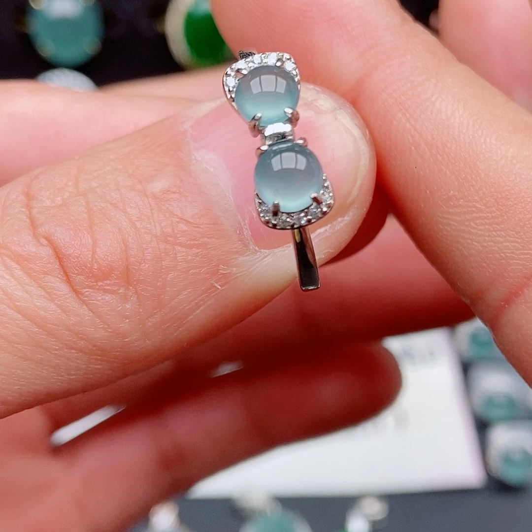 翡翠戒指银S925镶嵌852452126