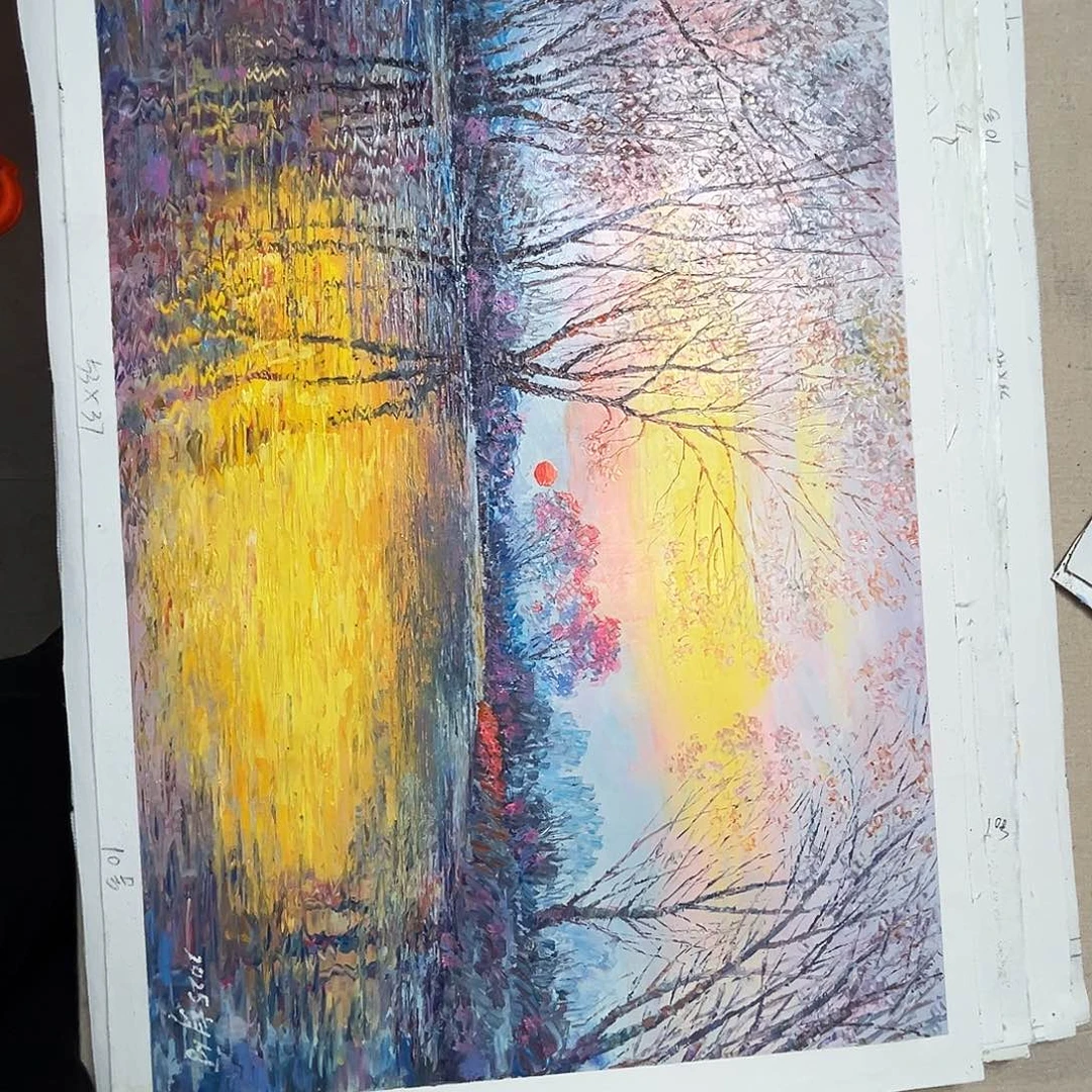 用***3油画朝鲜艺术家油画作品