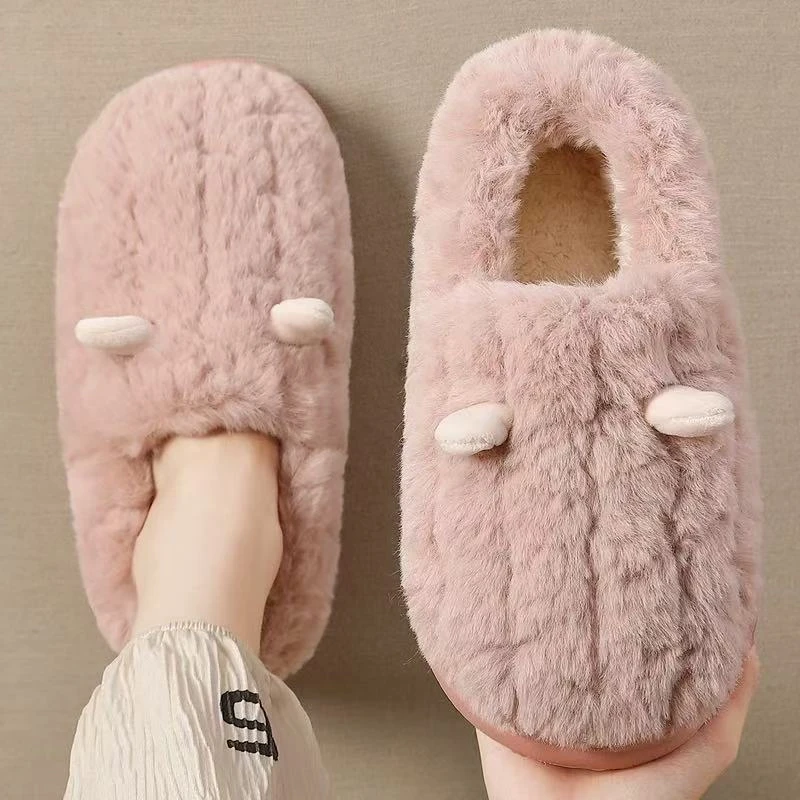 棉拖鞋女包跟冬季卡通保暖居家室内厚底防滑2025新款情侣毛绒棉鞋