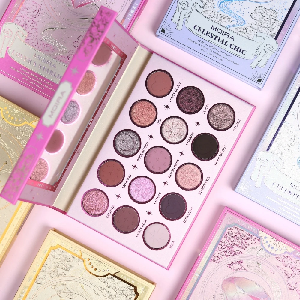保税Moira Celestial星空2代系列15色眼影盘梦幻璀璨华丽12g